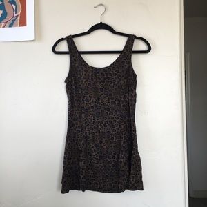 Vintage Leopard Print Mini Dress